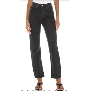 Agolde Jeans 90'S PINCH WAIST HIGH RISE STRAIGHT Size 29 Black Tea $218